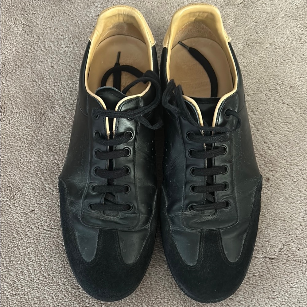 Men's Black Leather Finsbury Sneakers size 10 Tom